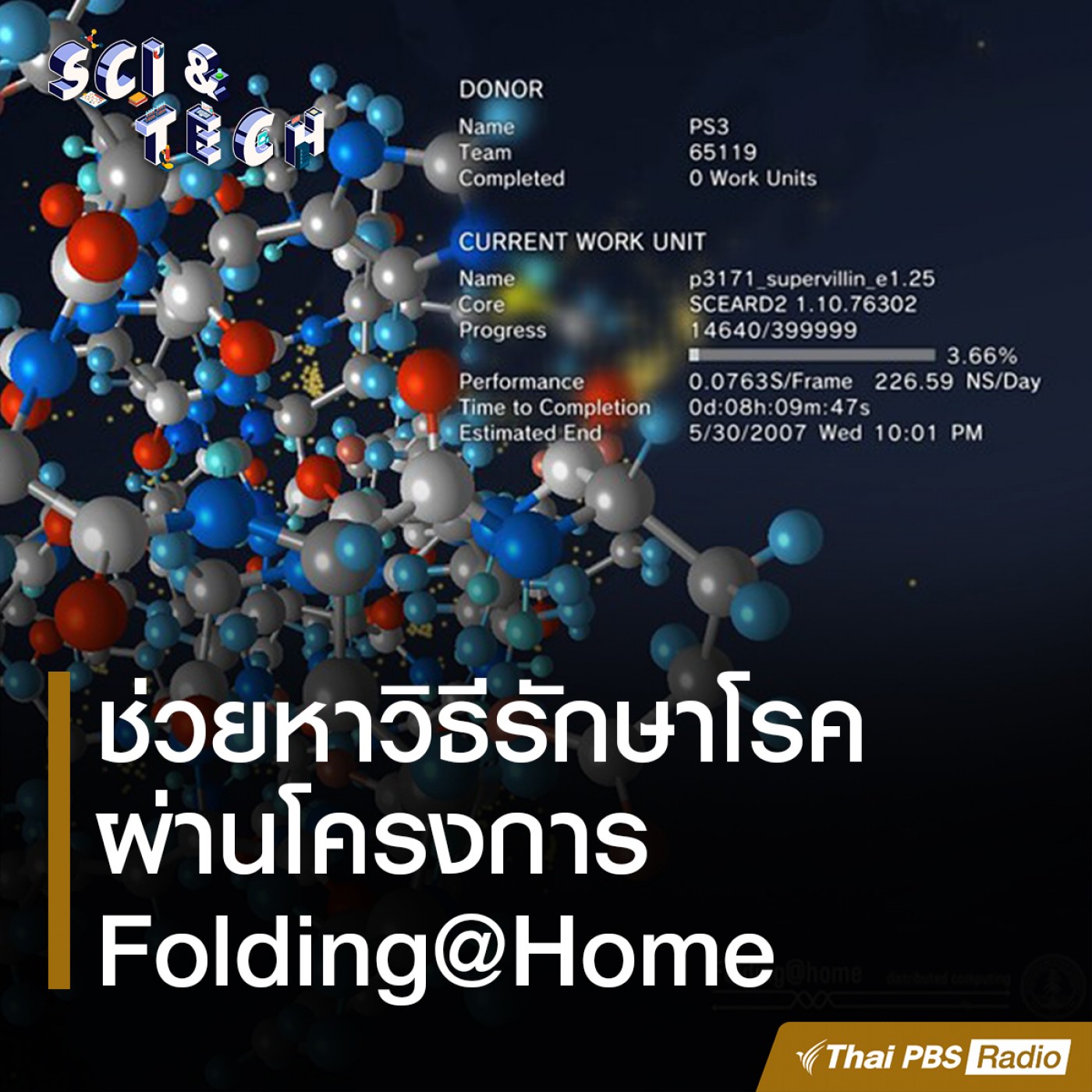 Sci &amp; Tech EP. 52: ช่วยหาวิธีรักษาโรคผ่านโครงการ Folding@Home episode artwork