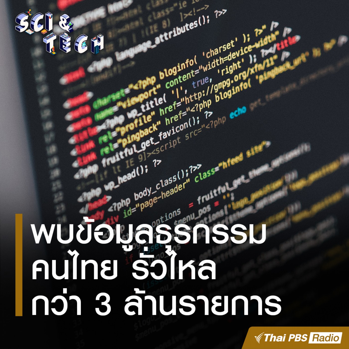 Sci &amp; Tech : พบข้อมูลธุรกรรมคนไทยรั่วไหลกว่า 3 ล้านรายการ episode artwork